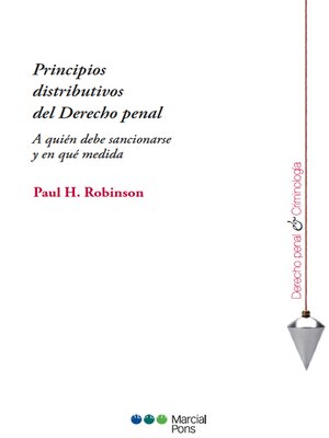 cover image of Principios distributivos del Derecho penal.